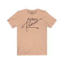 Load image into Gallery viewer, Aiden Romeo Unisex Jersey Short Sleeve Tee (f/b/sleeve details)