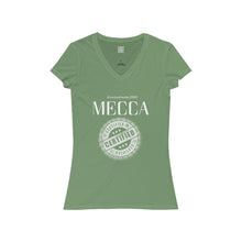 Load image into Gallery viewer, “MECCA CERTIFIED” Women's Jersey Short Sleeve V-Neck Tee