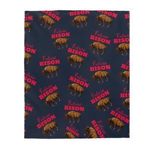 Future Bison Velveteen Plush Blanket