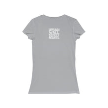 Load image into Gallery viewer, “MECCA CERTIFIED” Women's Jersey Short Sleeve V-Neck Tee
