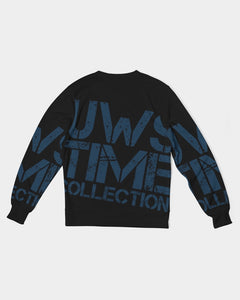 TIME Men's All-Over Print Classic French Terry Crewneck Pullover (Limited Edition)