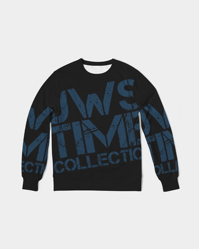 TIME Men's All-Over Print Classic French Terry Crewneck Pullover (Limited Edition)