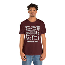 Load image into Gallery viewer, HBCU NATION FOUNDING YEARS Unisex Jersey Short Sleeve Tee