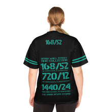 Load image into Gallery viewer, UWS TIME COLLECTION Unisex Football Jersey (Black/teal)