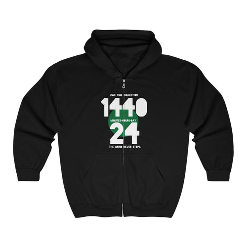 TIME • 1440/24 Unisex Heavy Blend™ Full Zip Hooded Sweatshirt (TIME LE)