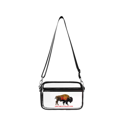 HU BISON Clear Crossbody Handbags Adjustable Strap for Work /Concert Sport (Stadium approved) •HOWARD