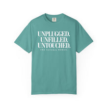 Load image into Gallery viewer, UNPLUGGED UNFILLED UNTOUCHED Natural Woman T-shirt