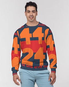 TIME Men's All-Over Print Classic French Terry Crewneck Pullover