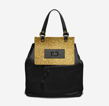 Load image into Gallery viewer, UWS  Black Gold Glitter Multiuse Luxe bag