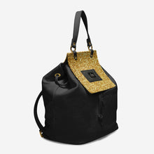 Load image into Gallery viewer, UWS  Black Gold Glitter Multiuse Luxe bag