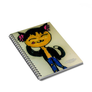 Cool Kitty Spiral Notebook - Ruled Line