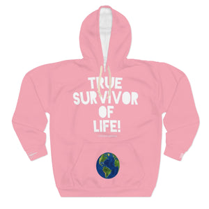 TRUE SURVIVOR OF LIFE AOP Unisex Pullover Hoodie