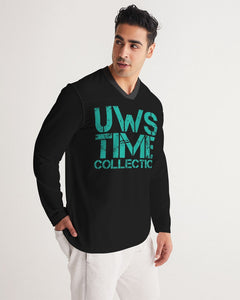 TIME Men's Long Sleeve Sports Jersey (Black/teal)