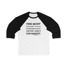 Load image into Gallery viewer, Howard Women Unisex 3/4 Sleeve Baseball Tee (2021)