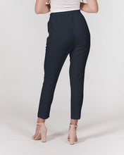 Load image into Gallery viewer, “Anointed” Women&#39;s Belted Tapered Pants (Navy)