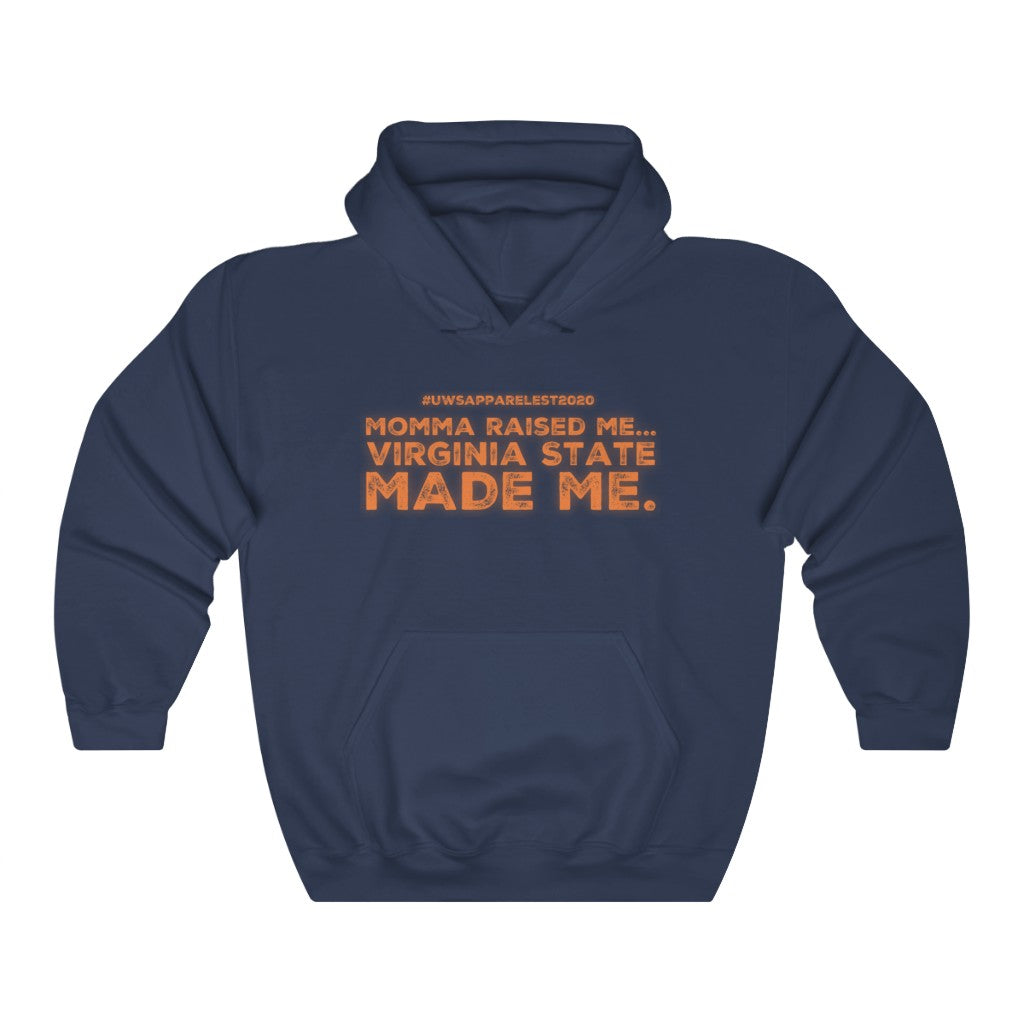 “Virginia State Made Me” Unisex Heavy Blend™ Hooded Sweatshirt (Virginia State)