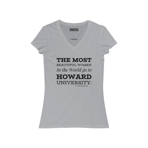 “HOWARD WOMEN” Women's Jersey Short Sleeve V-Neck Tee