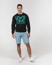 Load image into Gallery viewer, TIME Men&#39;s Classic French Terry Crewneck Pullover (black/teal)