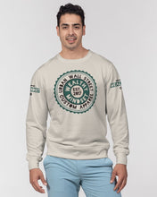 Load image into Gallery viewer, Wealthy Mindset (Cream/Green) Men&#39;s Classic French Terry Crewneck Pullover