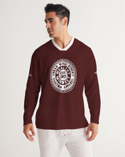 Load image into Gallery viewer, Wealthy Mindset  (Burgandy) Men&#39;s Long Sleeve Sports Jersey