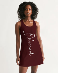 "Blessed" Women's Racerback Dress (Cranberry)