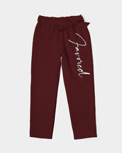 Load image into Gallery viewer, “Favored” Women&#39;s Belted Tapered Pants (Cranberry)