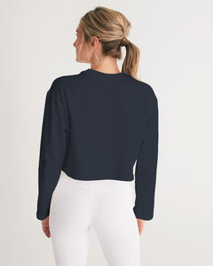 “Blessed” Women's Cropped Sweatshirt (Navy)