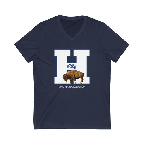 H •1867 (HOWARD) Unisex Jersey Short Sleeve V-Neck Tee