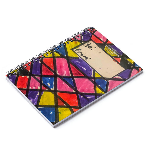 Colorful Triangles Spiral Notebook - Ruled Line