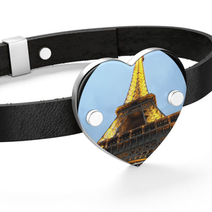 Eiffel Tower Leather Bracelet