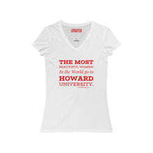 Load image into Gallery viewer, “HOWARD WOMEN” Jersey Short Sleeve V-Neck Tee