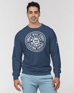 Wealthy Mindset (Blue) Men's Classic French Terry Crewneck Pullover