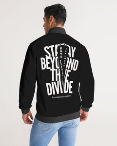 Stay Beyond The Divide  Men's Stripe-Sleeve Track Jacket