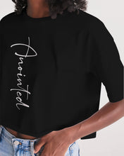 Load image into Gallery viewer, “Anointed” Women&#39;s Lounge Cropped Tee (Black)