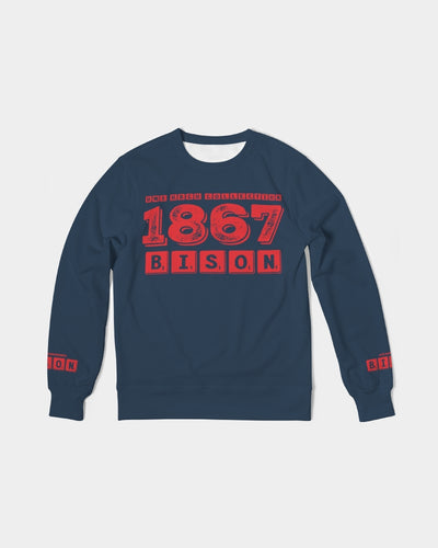 1867 BISON Men's Classic French Terry Crewneck Pullover