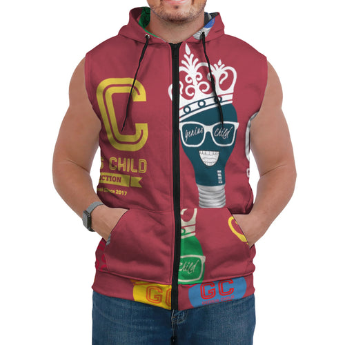 Genius Child AOP Sleeveless Hoodie