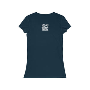 “...Loving Me” Women's Jersey Short Sleeve V-Neck Tee