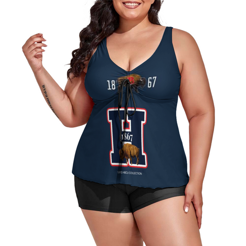 H •1867  BISON Women's Plus Size Two Piece Swimsuit/Swimwear (Howard)