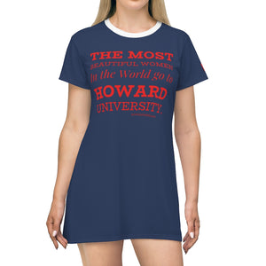 “HOWARD WOMEN” All Over Print T-Shirt Dress
