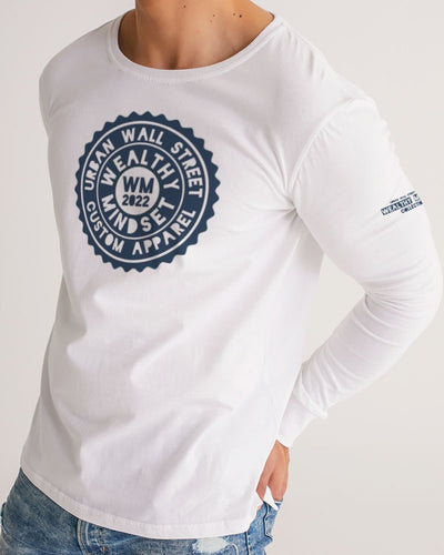 Wealthy Mindset  Men's Long Sleeve Tee (Navy)