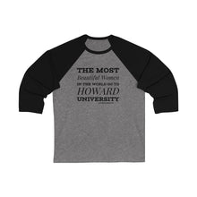 Load image into Gallery viewer, Howard Women Unisex 3/4 Sleeve Baseball Tee (2021)