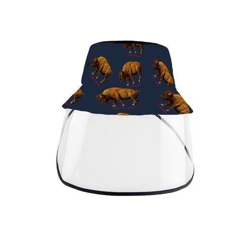 BISON HOUSE Packable Bucket Hat with Removable TPU Full Face Shield