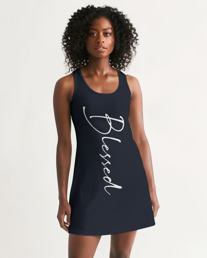 “Blessed” Women's Racerback Dress (Navy)
