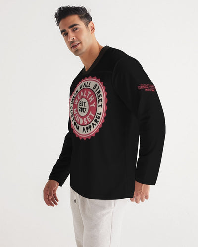 Wealthy Mindset  (Black) Men's Long Sleeve Sports Jersey