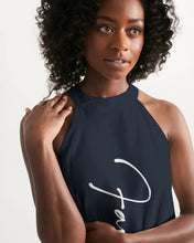 Load image into Gallery viewer, “Favored” Women&#39;s Halter Dress (Navy)