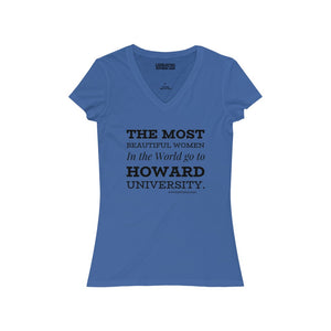 “HOWARD WOMEN” Women's Jersey Short Sleeve V-Neck Tee