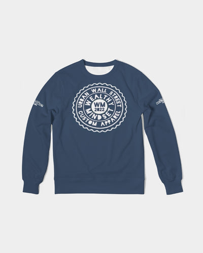 Wealthy Mindset (Blue) Men's Classic French Terry Crewneck Pullover