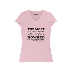 “HOWARD WOMEN” Women's Jersey Short Sleeve V-Neck Tee