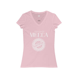 “MECCA CERTIFIED” Women's Jersey Short Sleeve V-Neck Tee