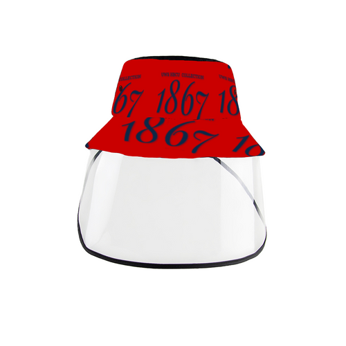 1867 Packable Bucket Hat with Removable TPU Full Face Shield